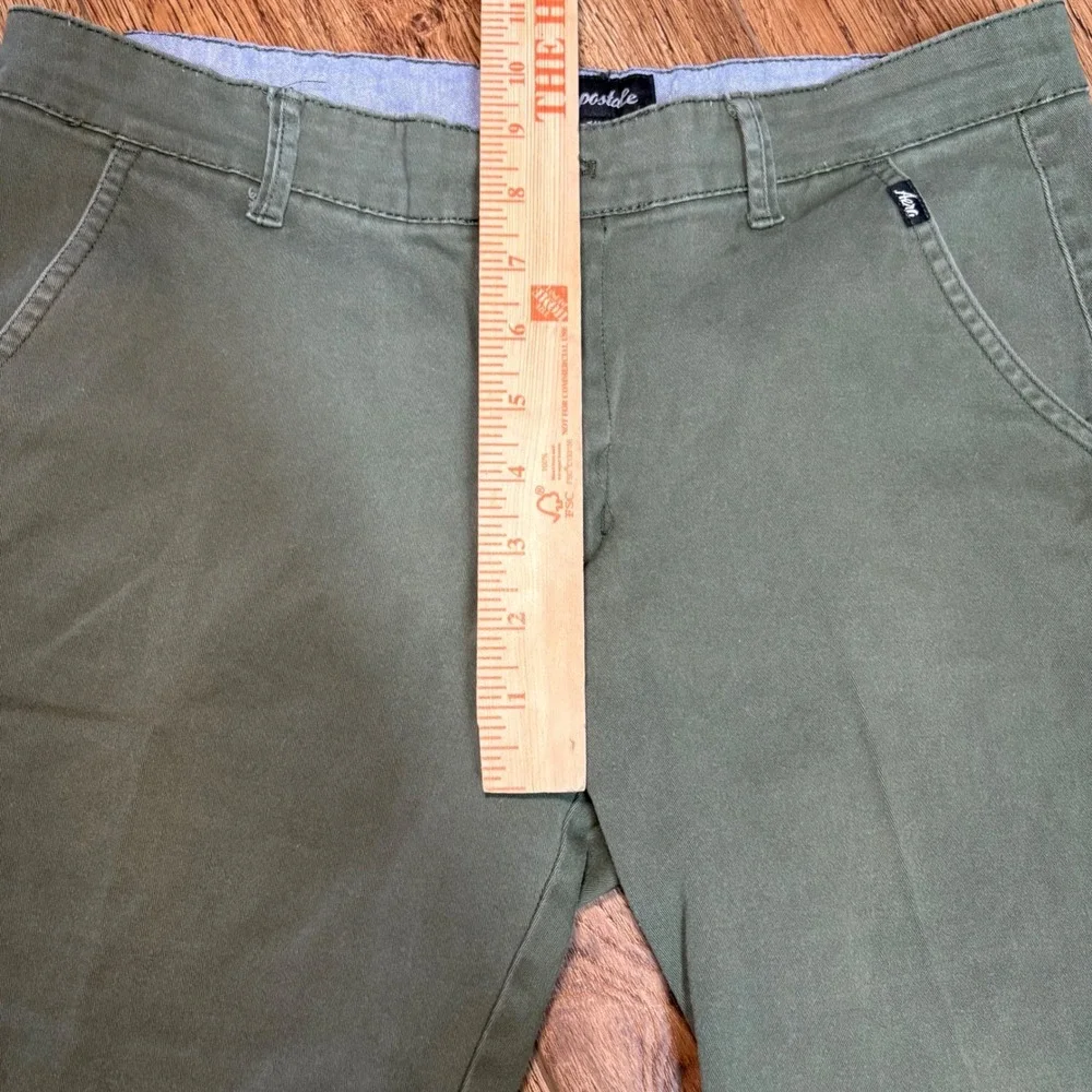 Aeropostale Mens Olive‎ Green Chino Shorts Size 32 Stretch Flat Front Casual